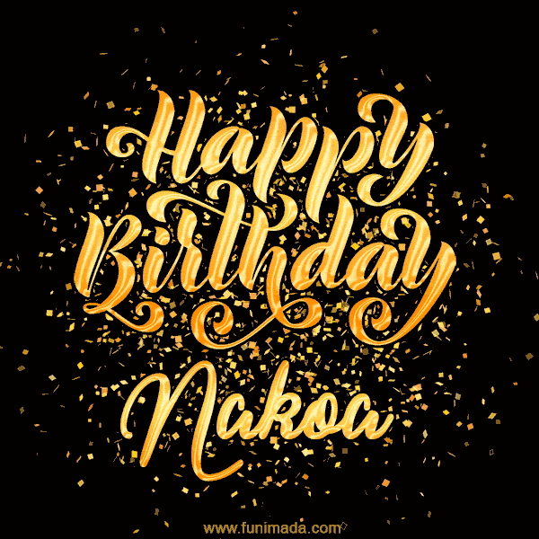 Happy Birthday Card for Nakoa - Download GIF and Send for Free
