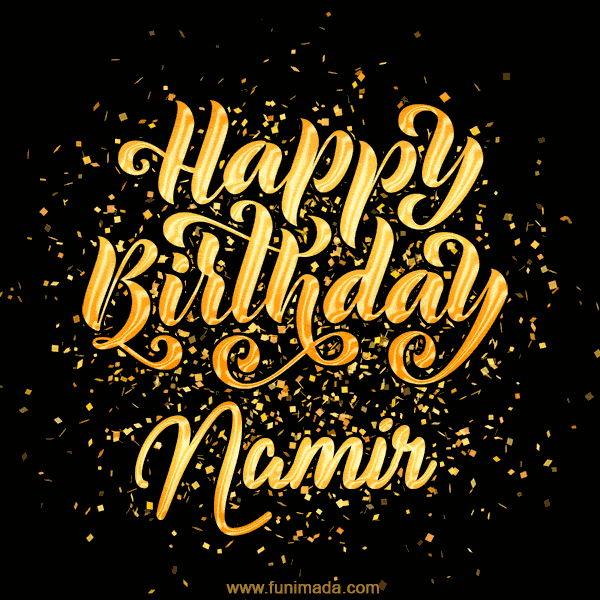 Happy Birthday Card for Namir - Download GIF and Send for Free