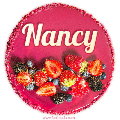 Happy Birthday Cake with Name Nancy - Free Download