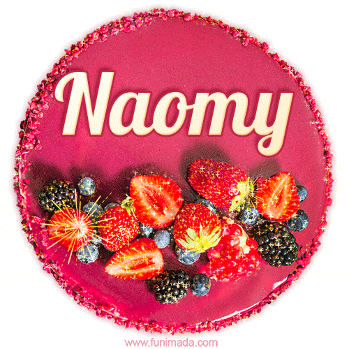 Happy Birthday Cake with Name Naomy - Free Download