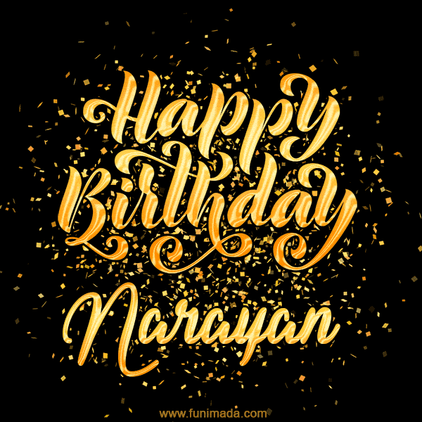Happy Birthday Card for Narayan - Download GIF and Send for Free