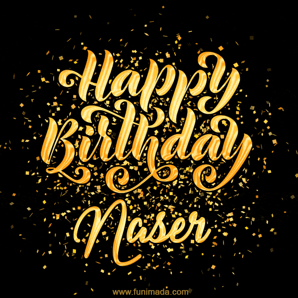 Happy Birthday Card for Naser - Download GIF and Send for Free