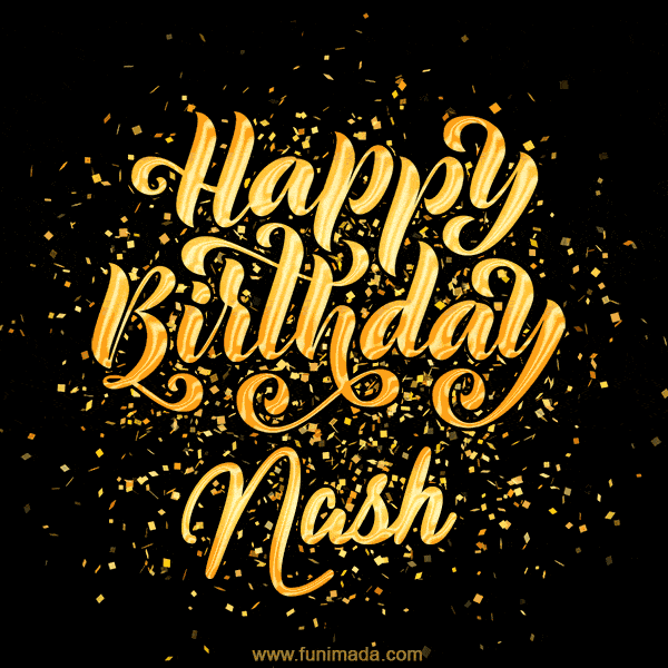 Happy Birthday Card for Nash - Download GIF and Send for Free