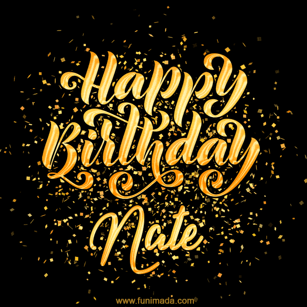 Happy Birthday Card for Nate - Download GIF and Send for Free