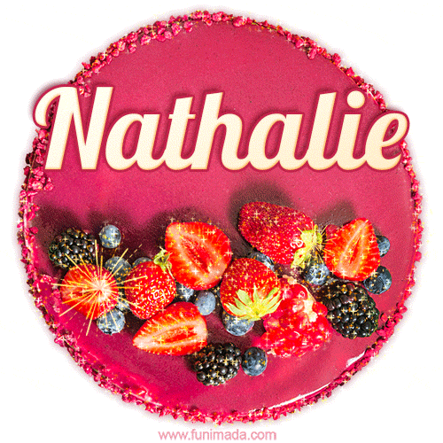 Happy Birthday Cake with Name Nathalie - Free Download