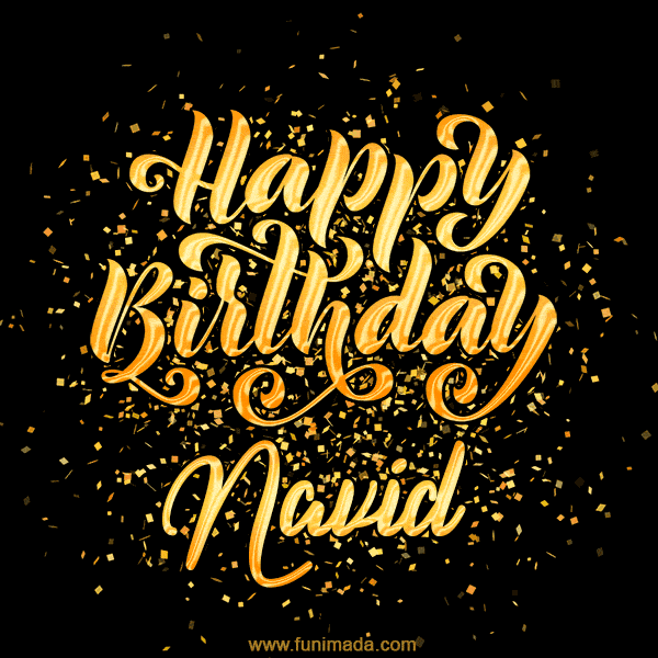 Happy Birthday Card for Navid - Download GIF and Send for Free