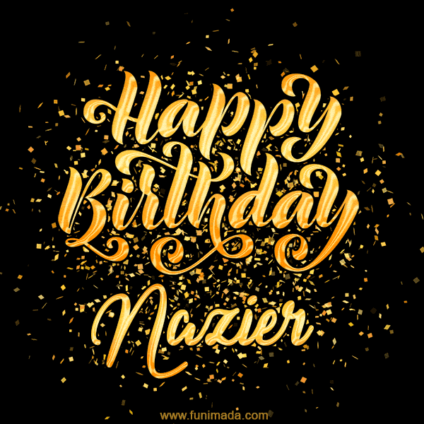 Happy Birthday Card for Nazier - Download GIF and Send for Free