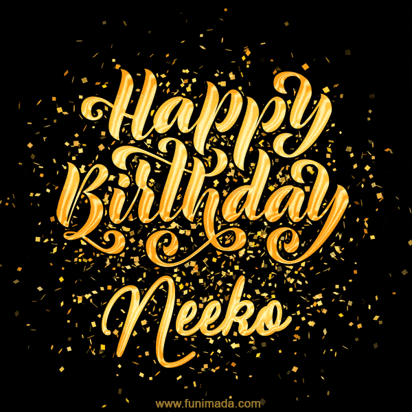 Happy Birthday Card for Neeko - Download GIF and Send for Free
