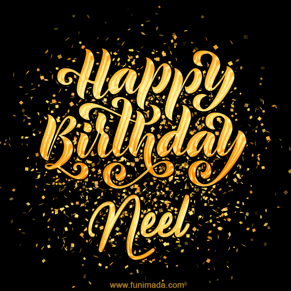 Happy Birthday Card for Neel - Download GIF and Send for Free