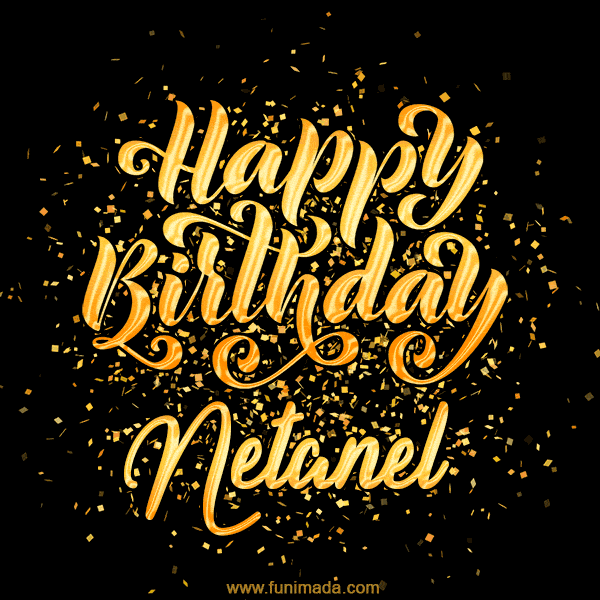 Happy Birthday Card for Netanel - Download GIF and Send for Free
