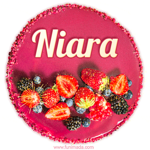 Happy Birthday Cake with Name Niara - Free Download