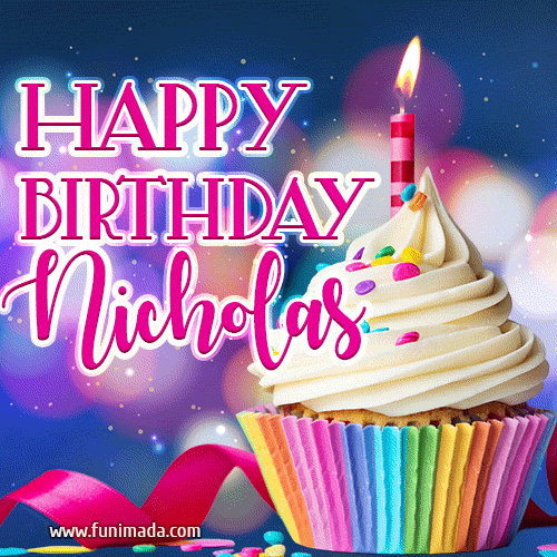 Happy Birthday Nicholas - Lovely Animated GIF