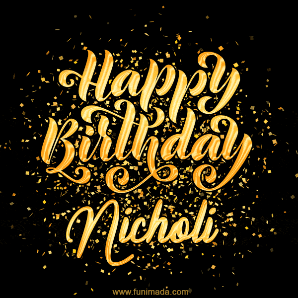 Happy Birthday Card for Nicholi - Download GIF and Send for Free