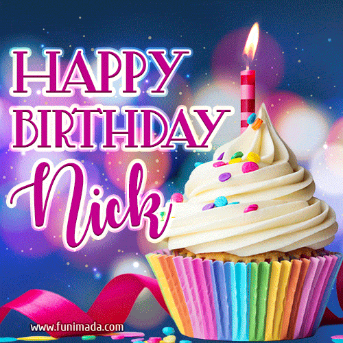 Happy Birthday Nick - Lovely Animated GIF