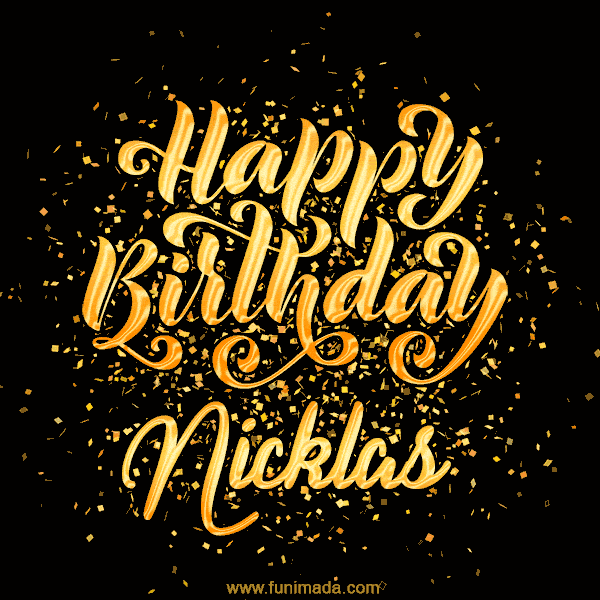 Happy Birthday Card for Nicklas - Download GIF and Send for Free