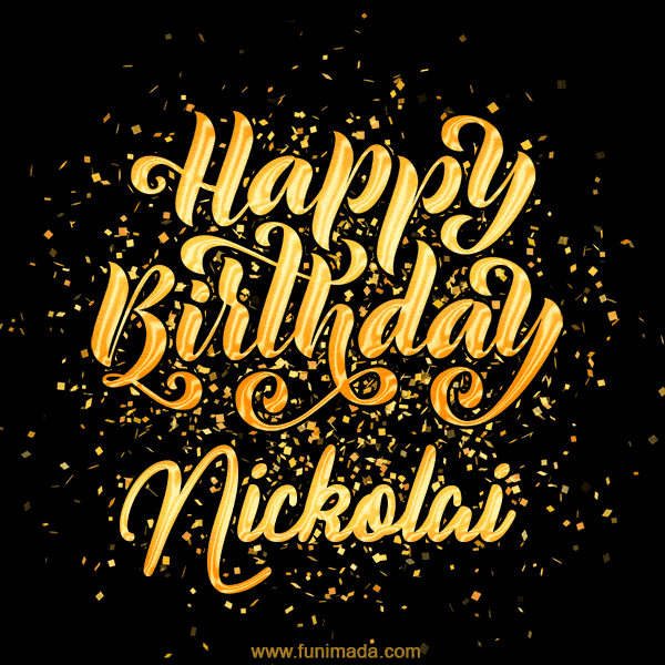 Happy Birthday Card for Nickolai - Download GIF and Send for Free