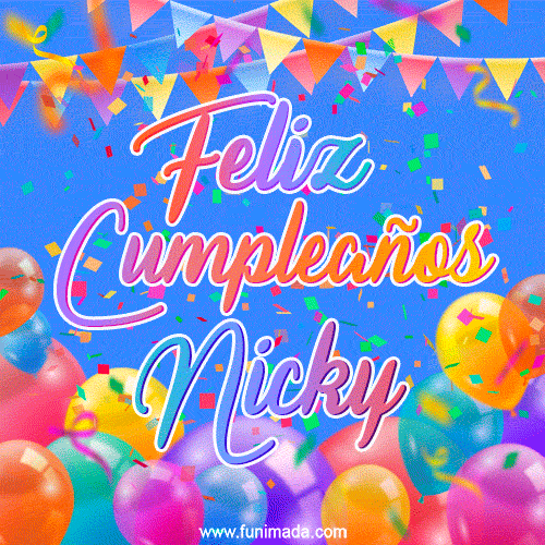 Feliz Cumpleaños Nicky (GIF)