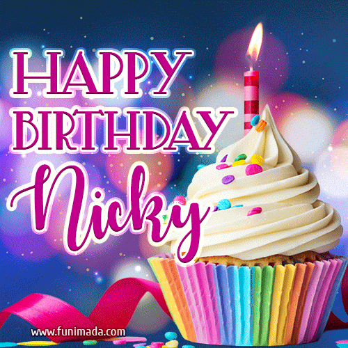 Happy Birthday Nicky - Lovely Animated GIF