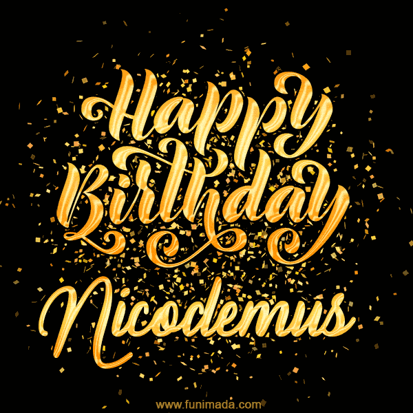 Happy Birthday Card for Nicodemus - Download GIF and Send for Free