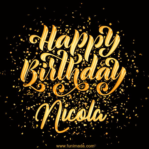 Happy Birthday Card for Nicola - Download GIF and Send for Free