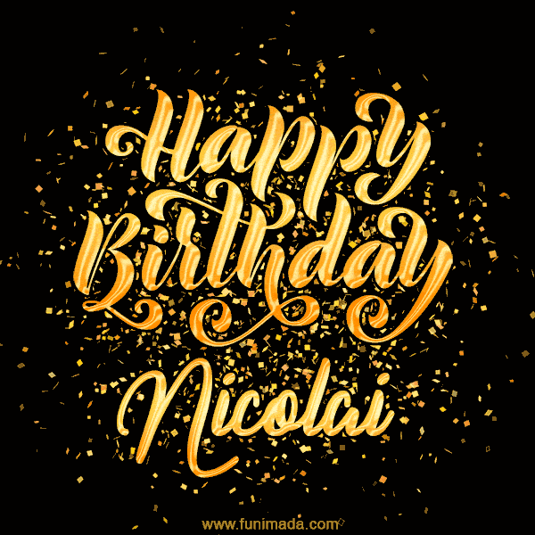Happy Birthday Card for Nicolai - Download GIF and Send for Free