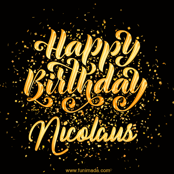 Happy Birthday Card for Nicolaus - Download GIF and Send for Free