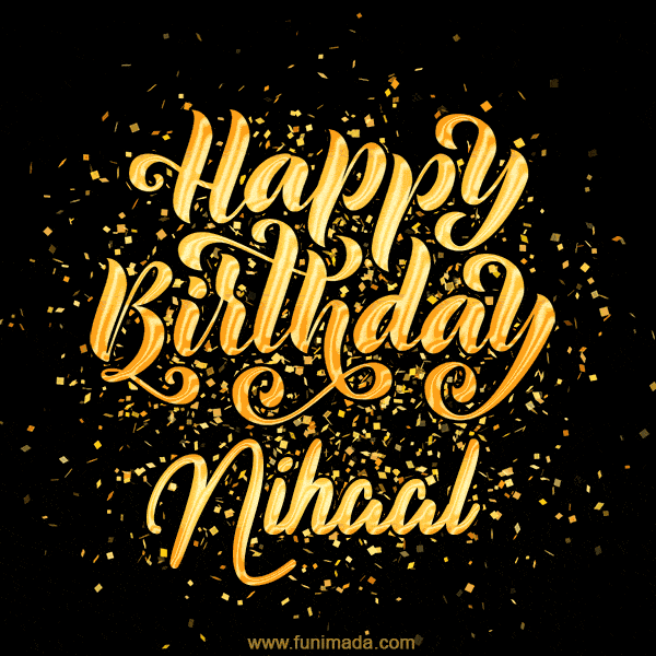 Happy Birthday Card for Nihaal - Download GIF and Send for Free