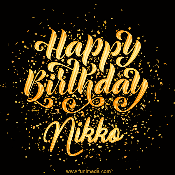 Happy Birthday Card for Nikko - Download GIF and Send for Free