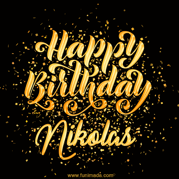 Happy Birthday Card for Nikolas - Download GIF and Send for Free