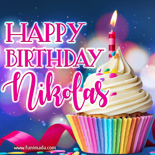 Happy Birthday Nikolas - Lovely Animated GIF