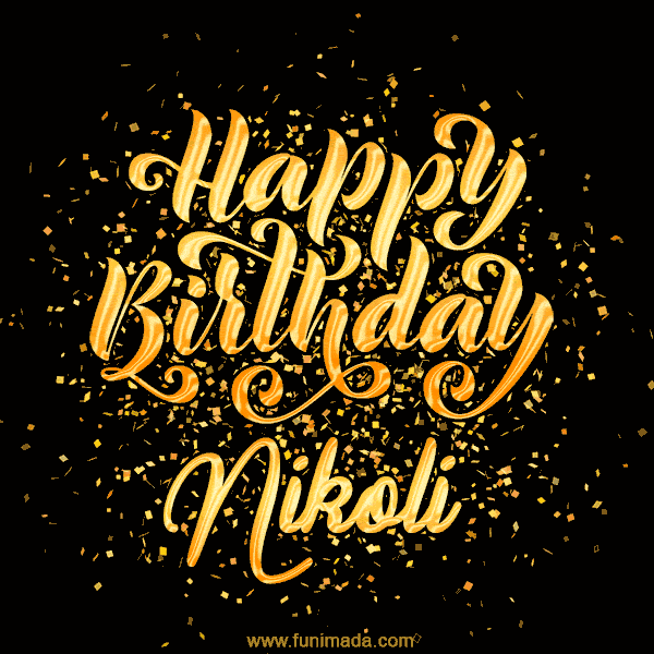 Happy Birthday Card for Nikoli - Download GIF and Send for Free