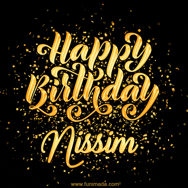 Happy Birthday Card for Nissim - Download GIF and Send for Free