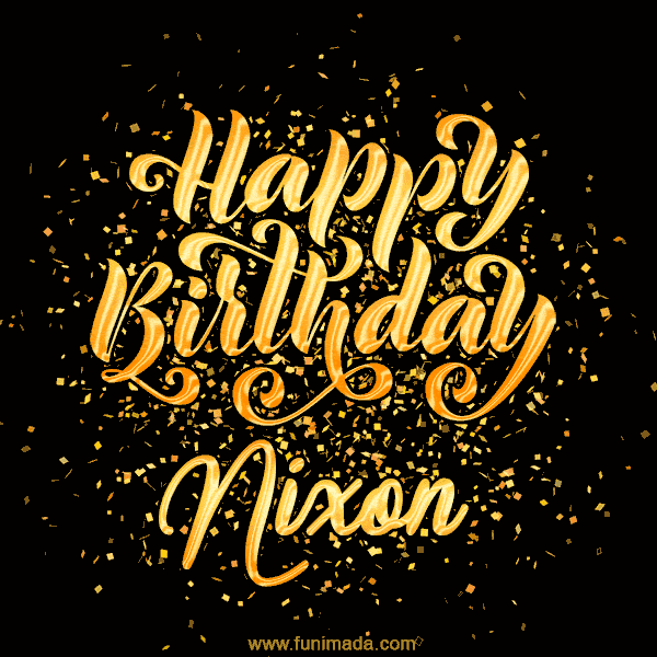 Happy Birthday Card for Nixon - Download GIF and Send for Free
