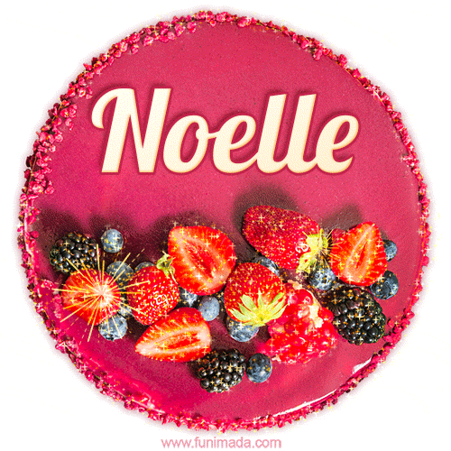 Happy Birthday Cake with Name Noelle - Free Download