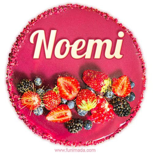 Happy Birthday Cake with Name Noemi - Free Download