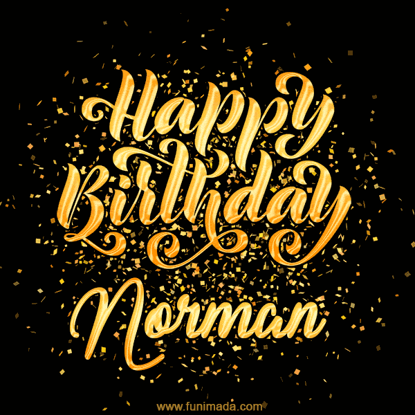 Happy Birthday Card for Norman - Download GIF and Send for Free