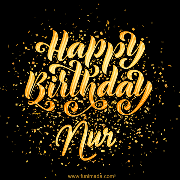 Happy Birthday Card for Nur - Download GIF and Send for Free