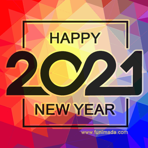 Absolutely Amazing Iridescent Happy New 2021 Year Animated GIF Image