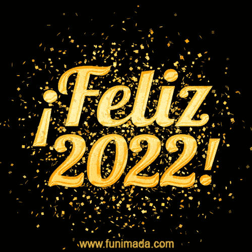 Feliz 2022! Hermoso año nuevo gif.