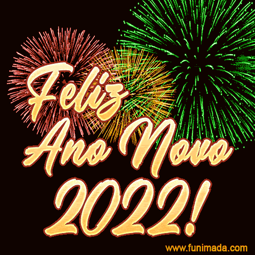 Próspero Ano Novo 2022 - image gif de feux d'artifice colorés