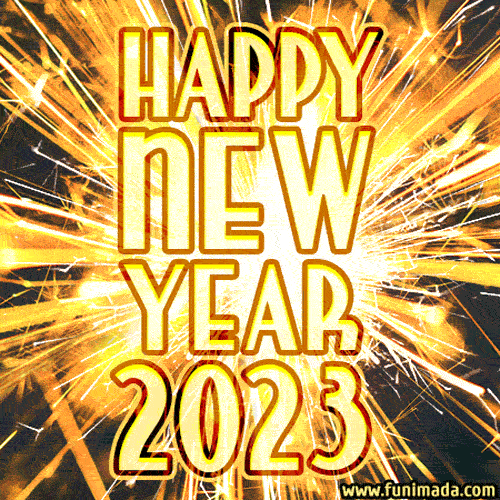 Amazing Sparklers Happy New Year 2023 Animated Image