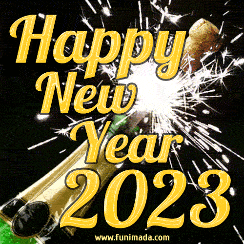 Popping Champagne Happy New Year 2023 GIF