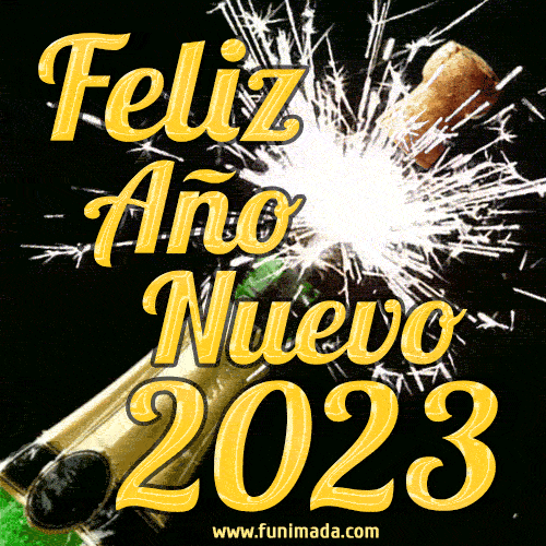 Wishing You a Happy New Year 2023 GIF in Spanish