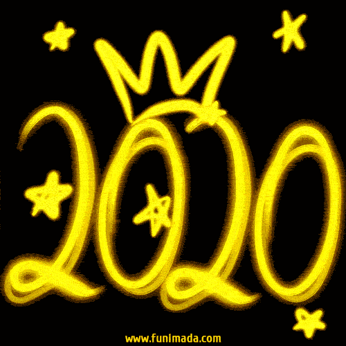 Cool Hand Drawn New Year 2020 Countdown Animated Image GIF