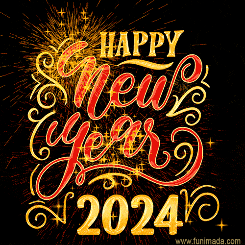 Wishing You a Happy New Year 2024 - new Stylish GIF