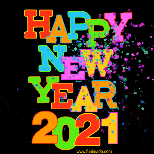 2021 New Year's Eve Confetti Animated Image