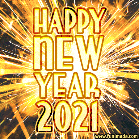 Amazing Sparklers Happy New Year 2021 Animated Image