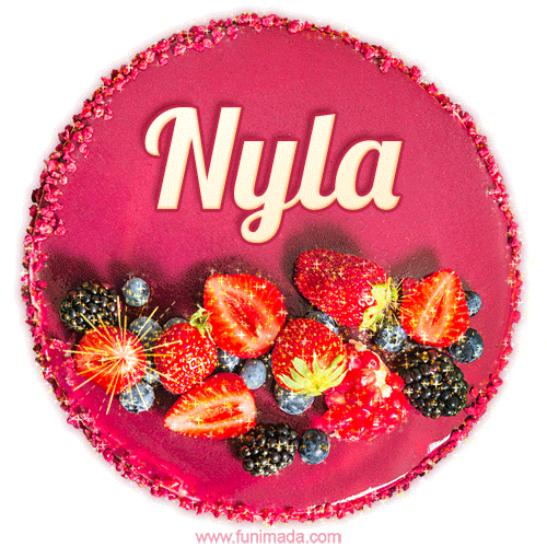 Happy Birthday Cake with Name Nyla - Free Download