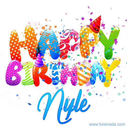 Happy Birthday Nyle - Creative Personalized GIF With Name