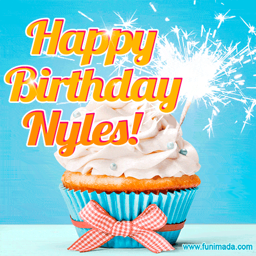 Happy Birthday, Nyles! Elegant cupcake with a sparkler.